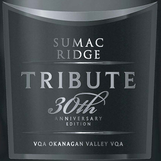 sumac ridge tribute bottle label